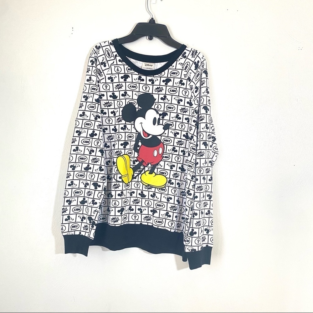 Disney Mickey Mouse Sweet Shirt. Black/White Sz S.